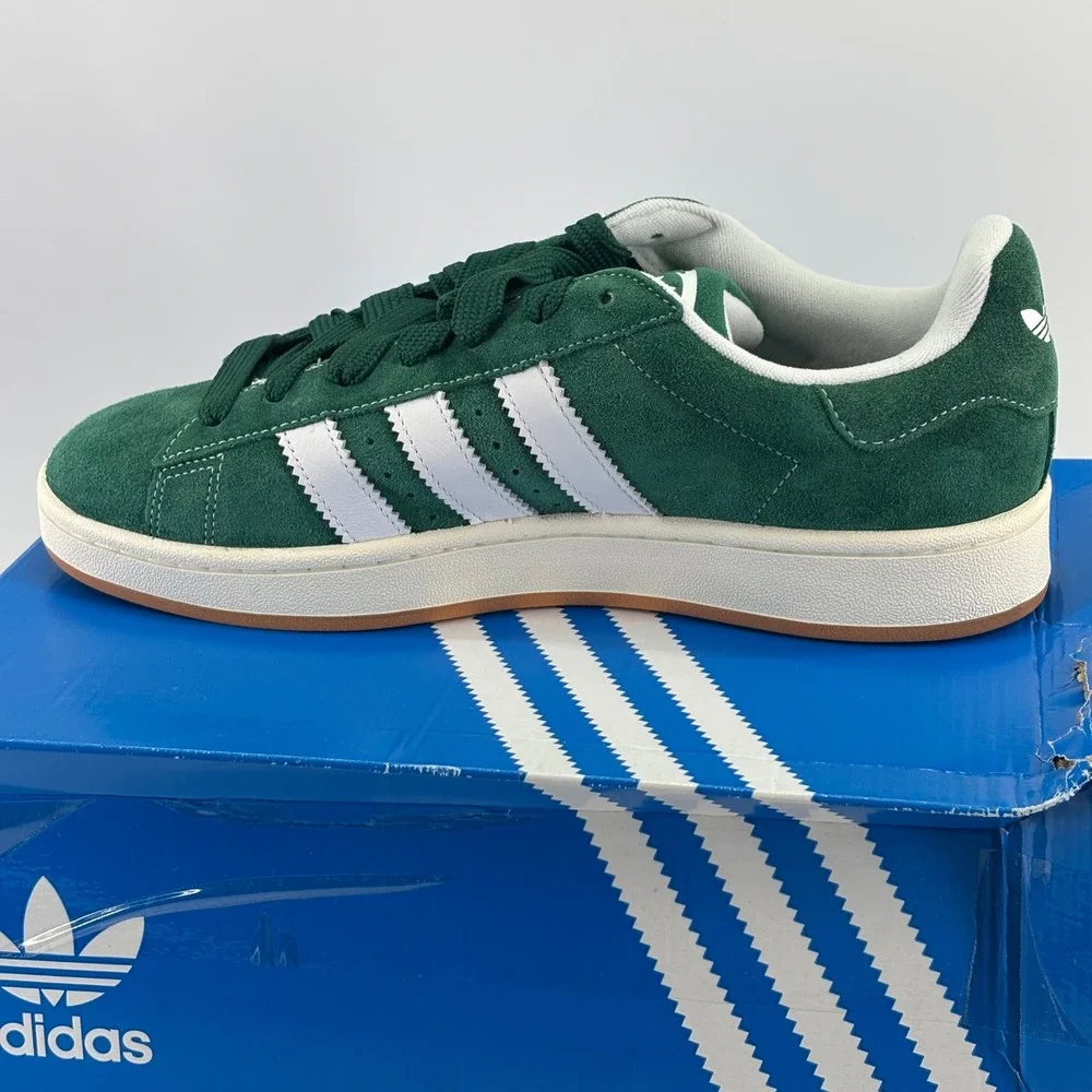 Adidas Campus 00s Mens 11.5 Dark Green White Suede Skate Sneakers H03472